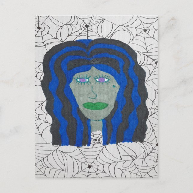 Carte Postale Femme zombie d'Halloween (Devant)
