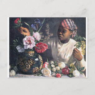Carte Postale Femmes africaines avec des pivoines