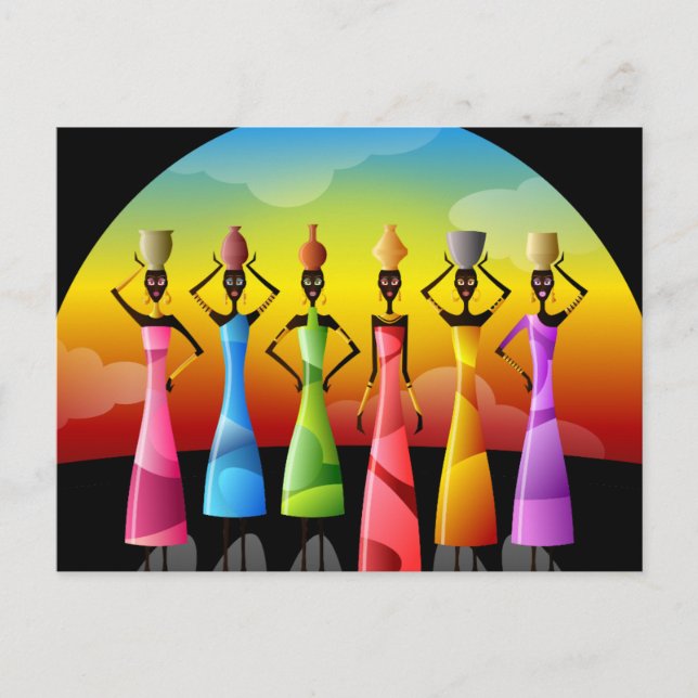 Carte Postale Femmes africaines traditionnelles (Devant)