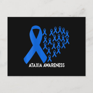 Carte Postale Femmes Ataxie Sensibilisation ruban bleu Cadeau V-