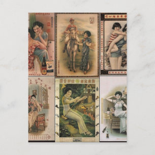 Carte Postale Femmes de l'affiche Old Shanghai
