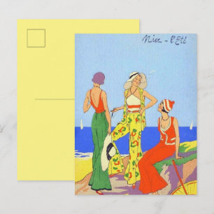 Carte postale Femmes des années 1930 en pyjama de 