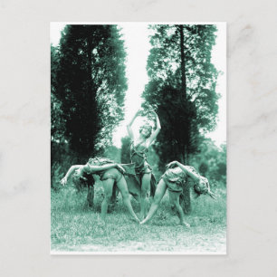 Carte Postale Femmes folles de la danse Vintage rétro