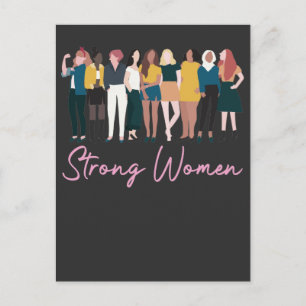 Carte Postale Femmes fortes Donner aux femmes un pouvoir de fier