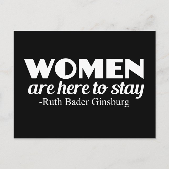Carte Postale Femmes fortes Ruth Bader Ginsburg Citation féminis (Devant)