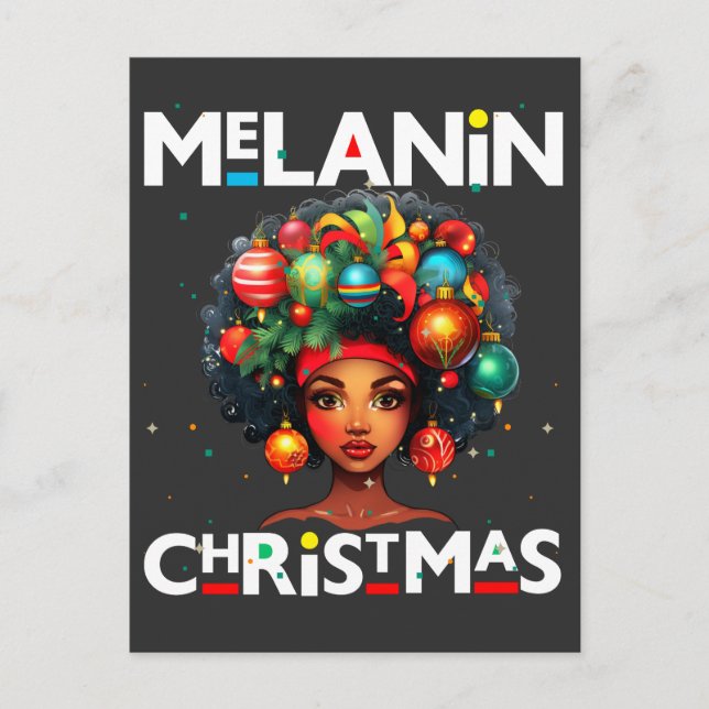 Carte Postale Femmes noires Noël mélanine sœur Xmas Sœurs (Devant)