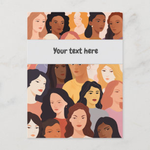 Carte Postale Femmes réunies en foule lors d'une réunion