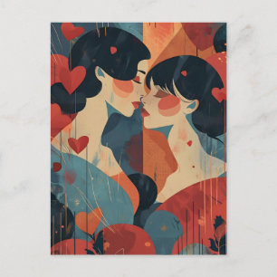 Carte Postale Femmes Saint Valentin LGBTQ