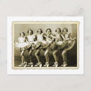 Carte Postale Femmes vintages Rétro Dansant Reines Filles
