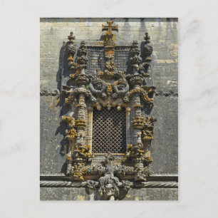 Carte Postale Fenêtre de la Maison de Chapitre à Tomar. Portugal