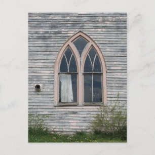 Carte Postale Fenêtre d'église abandonnée