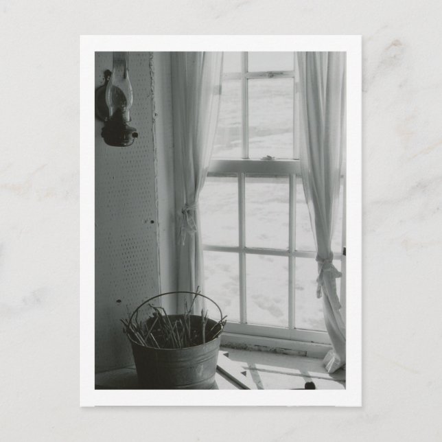 Carte Postale Fenêtre d'hiver paisible (Devant)