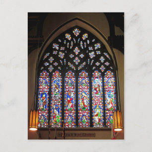Carte Postale Fenêtre en verre ciselé Ouest Cathédrale Christ Ch