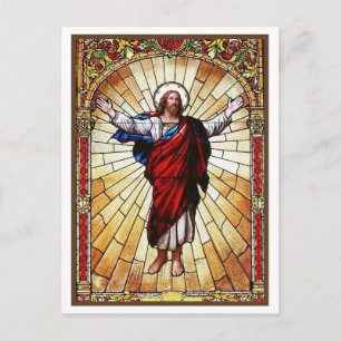 Carte Postale Fenêtre en verre tendu CHRIST
