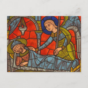 Carte Postale Fenêtre en verre tendu de la cathédrale de Chartre