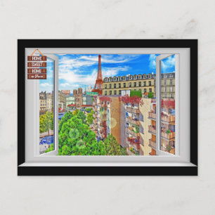 Carte Postale Fenêtre Paris