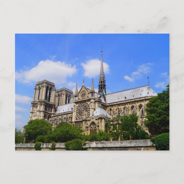 Carte Postale Fenêtre rose De South Transept Notre Dame De Paris (Devant)