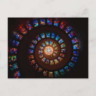 Carte Postale Fenêtre spirale en verre tendu