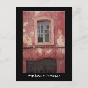 Carte Postale Fenêtres de Provence Vieux Village Rouge