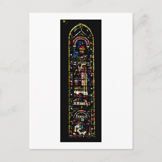 Carte Postale Fenêtres du transept nord ; rose représentant l'An (Devant)
