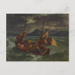 Carte Postale Ferdinand Delacroix Christ sur la mer de Galilée