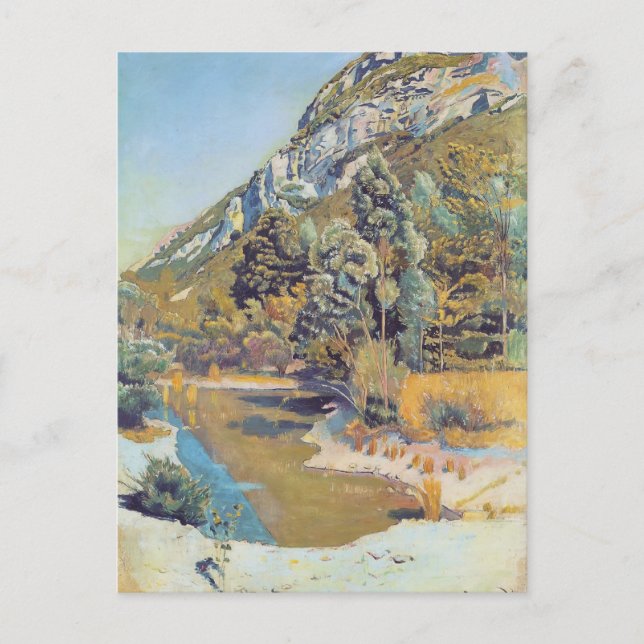 Carte Postale Ferdinand Hodler- At the foot of the Petit Saleve (Devant)