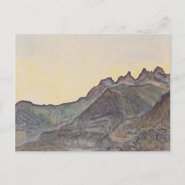 Carte Postale Ferdinand Hodler - Dents du Midi (Devant)