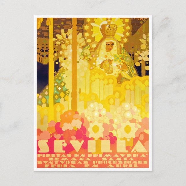 Carte Postale Feria de Sevilla Espagne voyage millésime (Devant)