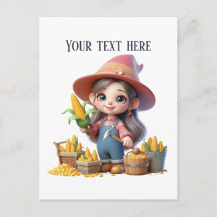 Carte Postale Ferme de maïs cool personnalisable