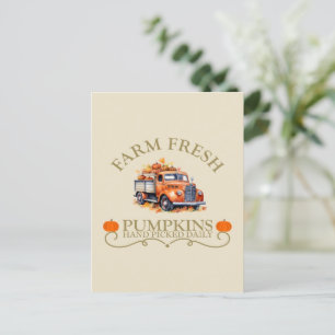 Carte Postale Ferme d'eau douce citrouilles feuilles automne aut