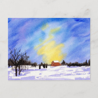 Carte Postale Ferme d'hiver
