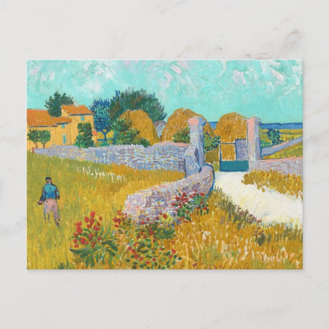 Carte Postale Ferme en Provence par van Gogh : (Devant)