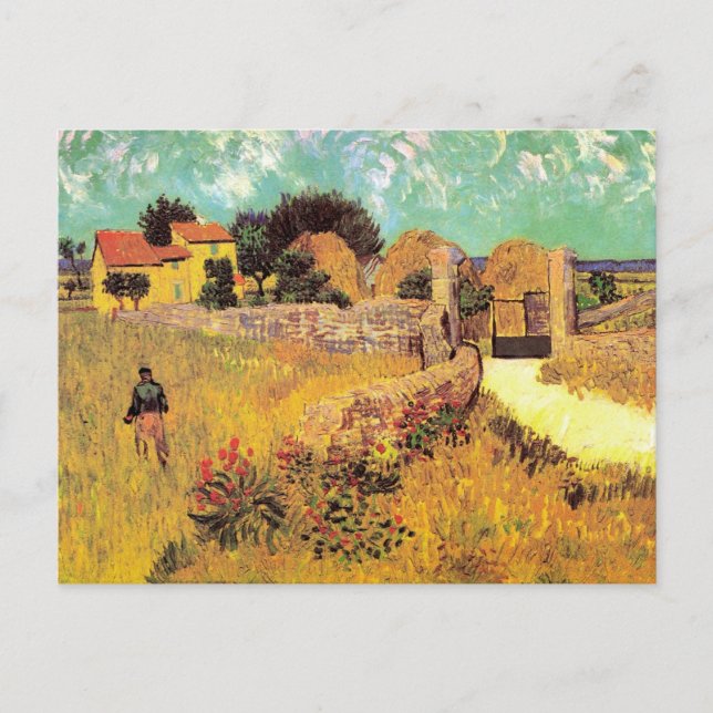 Carte Postale Ferme en Provence par Vincent van Gogh (Devant)
