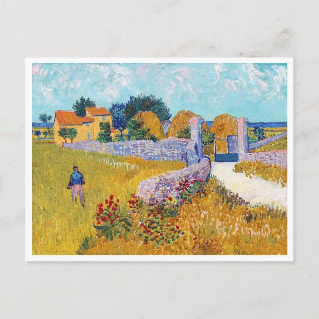 Carte Postale Ferme en Provence, Van Gogh (Devant)