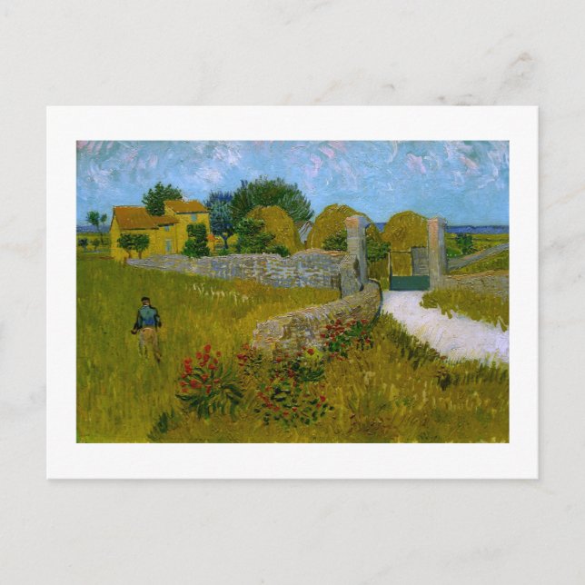 Carte Postale Ferme en Provence, Vincent Van Gogh (Devant)