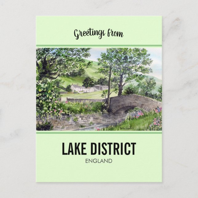 Carte Postale Ferme près de Thirlmere, Lake District, Angleterre (Devant)