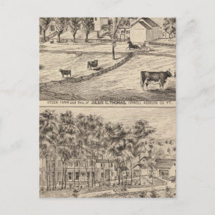 Carte Postale Ferme stock à Orwell Vermont