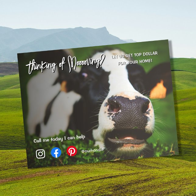 Carte Postale ferme vache référencement immobilier marketing ven (Créateur téléchargé)