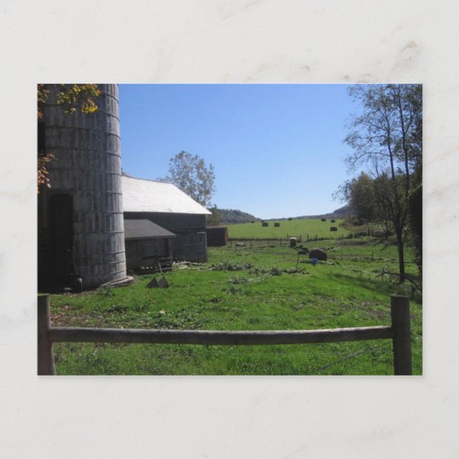 Carte Postale ferme verte (Devant)