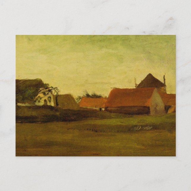 Carte Postale Fermes à Loosduinen La Haye par Vincent van Gogh (Devant)
