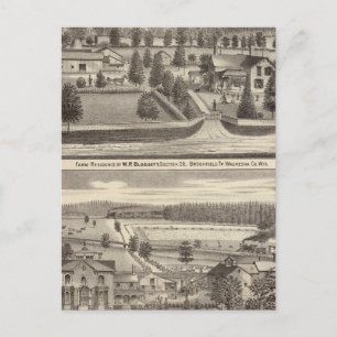 Carte Postale Fermes et résidences de WR Blodgett & GC Daubner