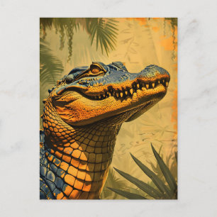 Carte Postale Fermeture vintage de l'alligator