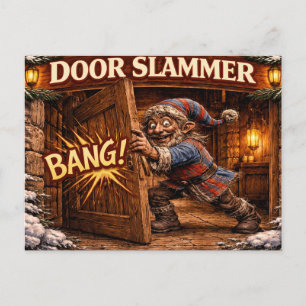 Carte Postale Fermeur de porte lutin de Noël islandais
