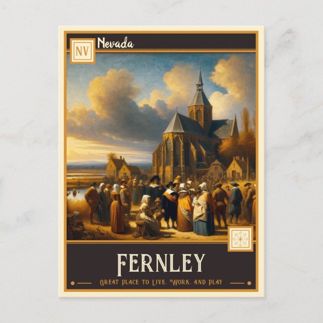 Carte Postale Fernley, Nevada | VINTAGE (Devant)