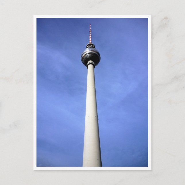 Carte Postale fernsehturm bleu (Devant)