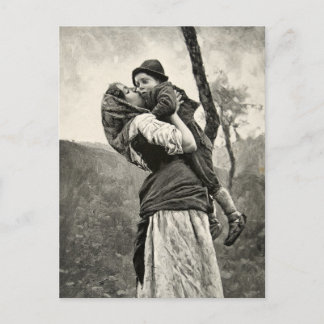 Carte Postale Ferraguti Amour Mère Fils Enfant Baiser Art Vintag