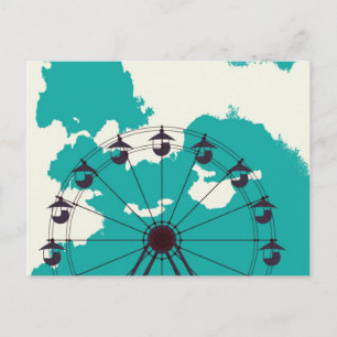Carte Postale Ferris Wheel dans les nuages