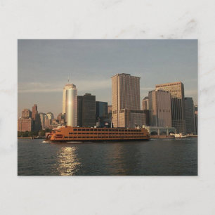 Carte Postale Ferry de Staten Island & Tours jumelles Vue Memori