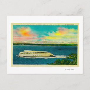 Carte Postale Ferry Kalakala, Puget Sound, Monts Olympiques