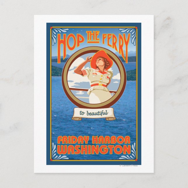 Carte Postale Ferry pour femme - Friday Harbour, Washington (Devant)